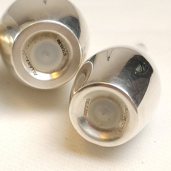 Allan Adler Sterling Silver Salt Pepper Shakers Modernist MCM Teardrop - Picture 5 of 11